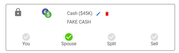 Assign Fake Cash asset